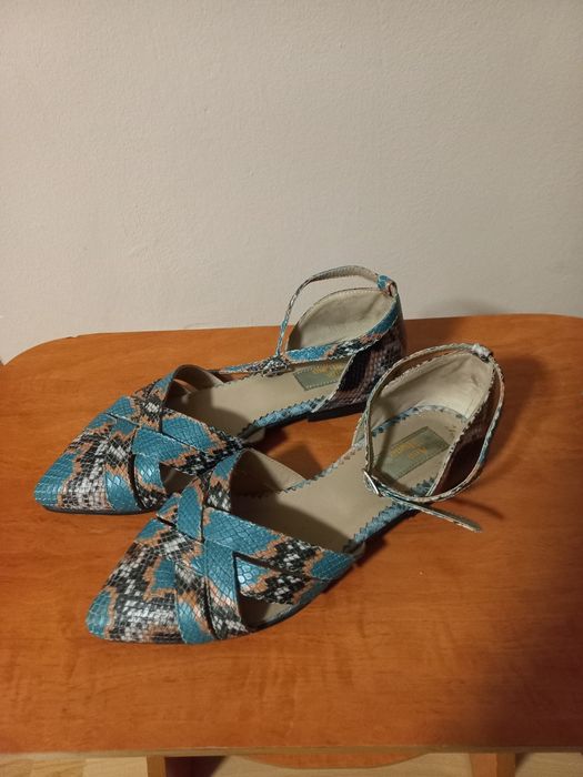 Sandale piele fără toc