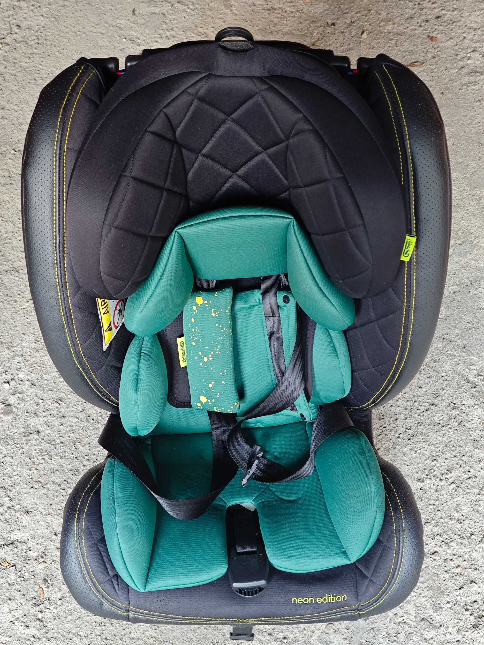 Детско столче за кола Chipolino Techno 360 с ISOFIX – 0–36 кг neon