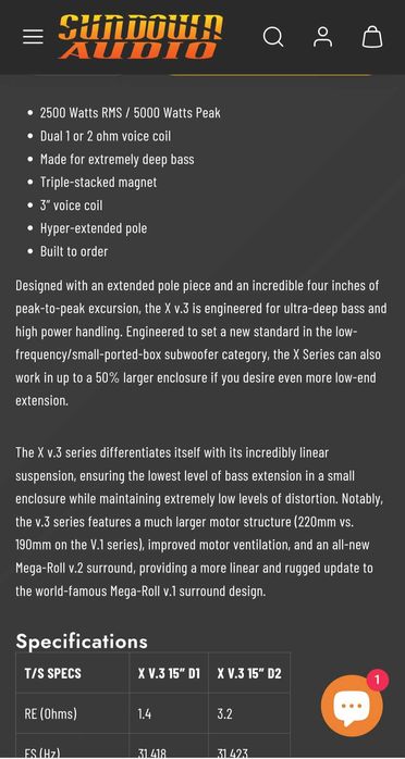 Субуфер (бас) Sundown audio X15 v3 + кутия