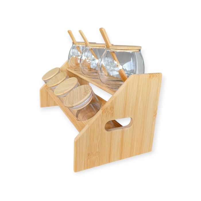 Бурканчета за подправки със стойка и BG етикети - 4 МОДЕЛА