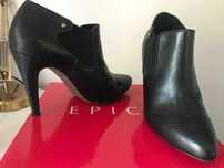 Botine de piele, marca La Strada, cu toc 10 cm