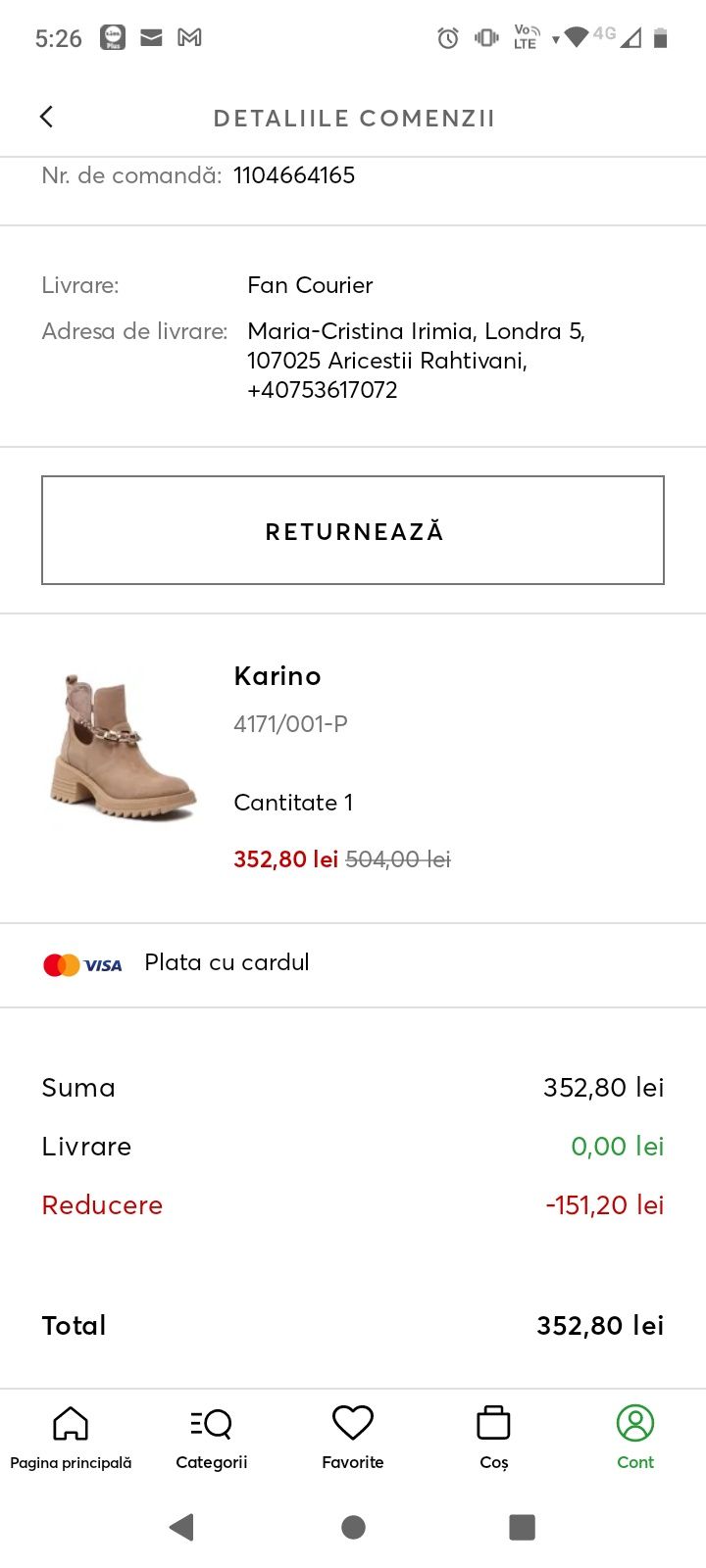 Botine Karino piele intoarsa nr. 37