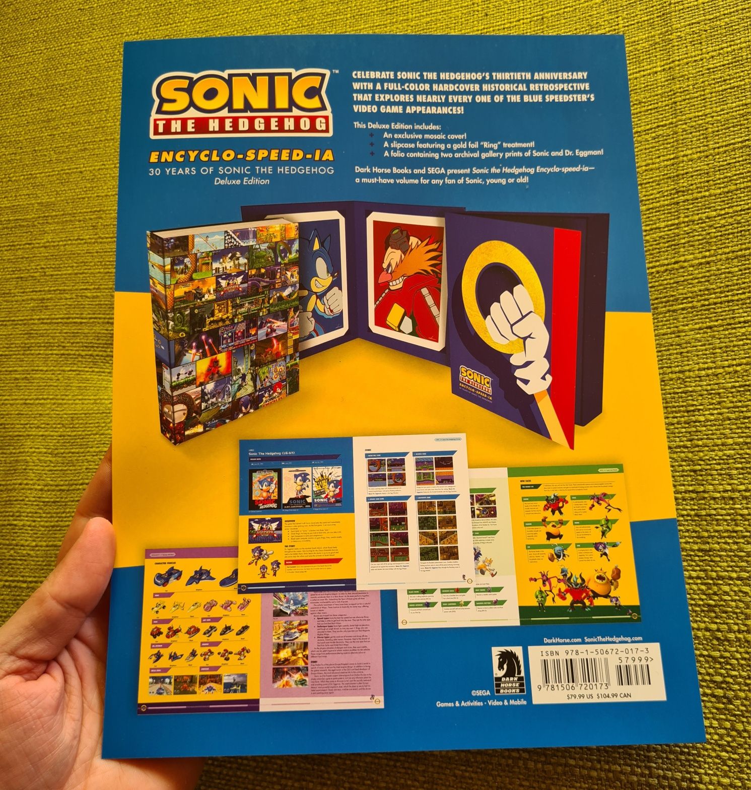 Sonic The Hedgehog Carte Encyclo-Speed-Ia Sega Nintendo