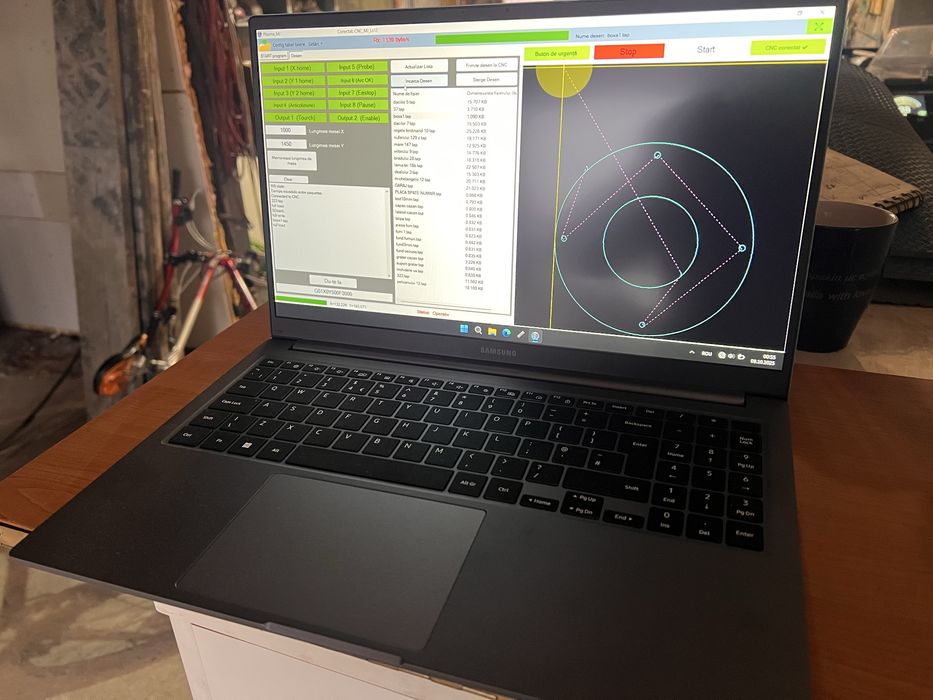 Masa cnc plasma, compresor, sursa plasma, decupare tabla 3x1,5