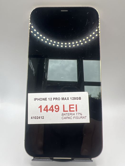 Iphone 12 PRO MAX 128Gb, baterie 77%, capac fisurat, 41024