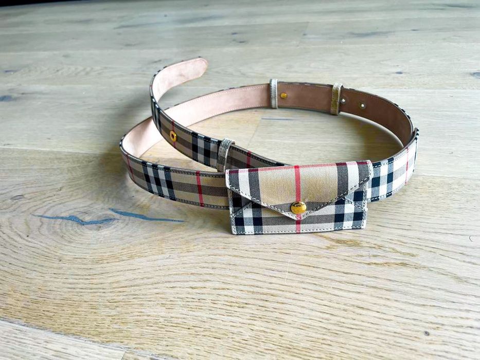 Burberry Envelope Detail Vintage Check Cotton Belt