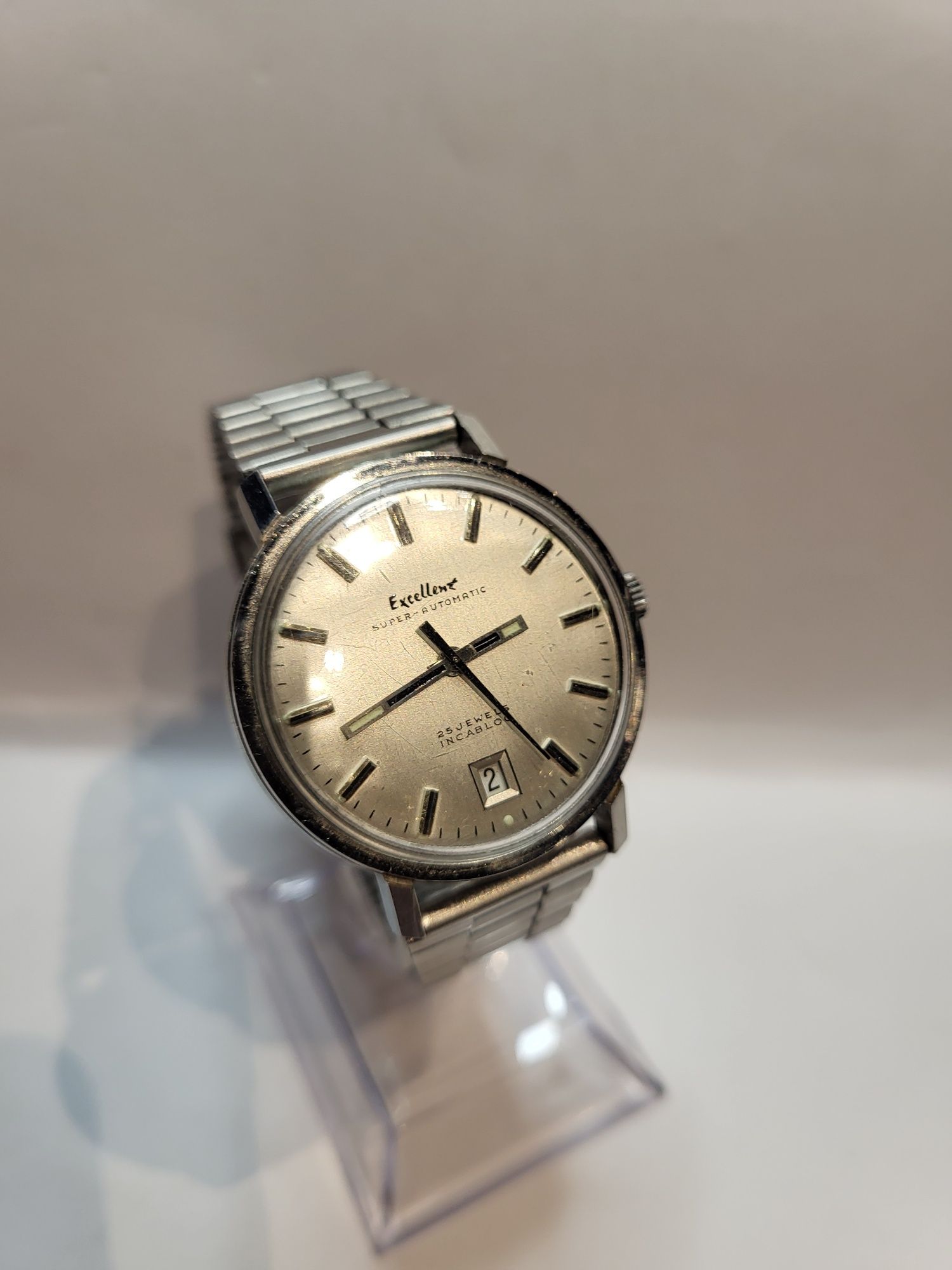 EXCELLENT Super-Automatic CEAS 25 jewels Stainless Steel 36 mm 1960s