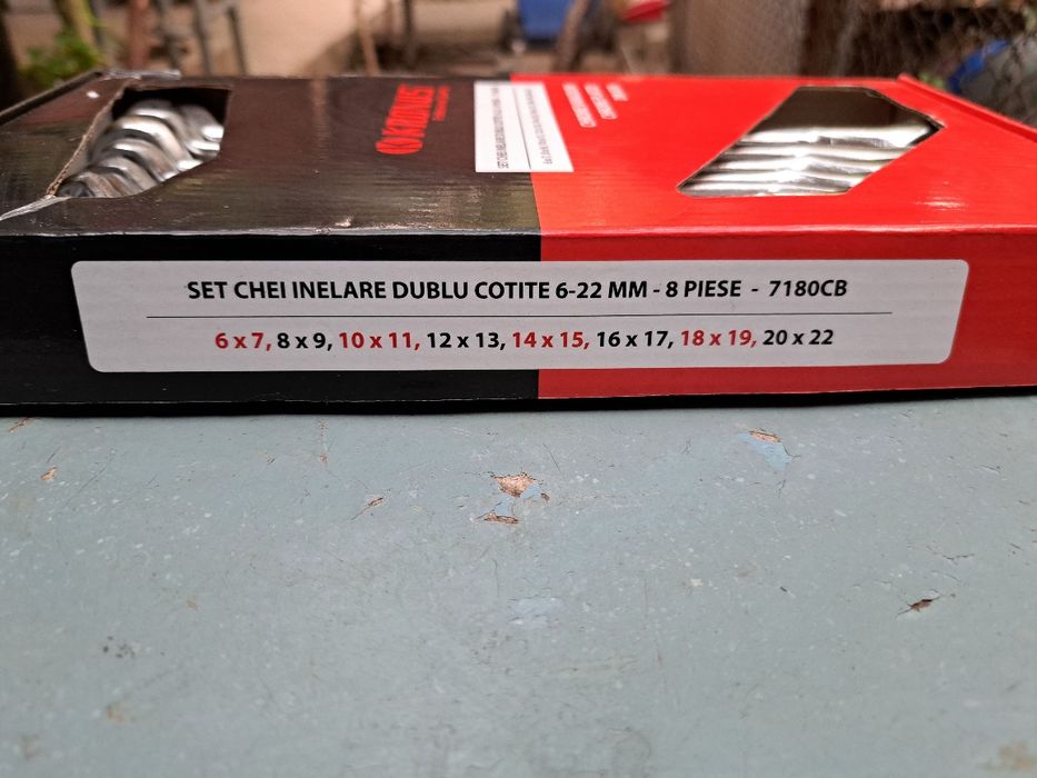 Trusă profesională chei inelare cotite