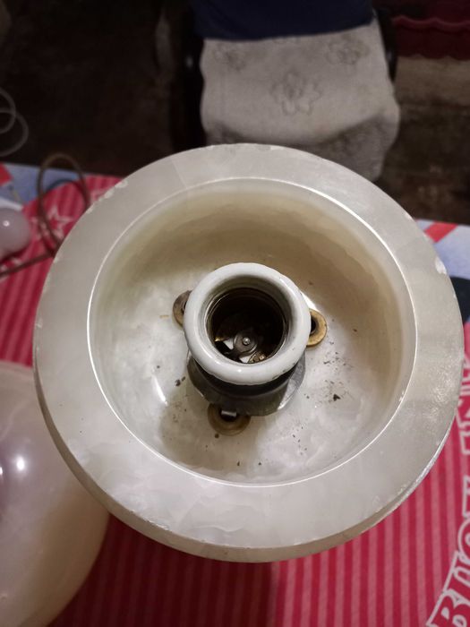 lampă/lampadar din alabastru*, Art Deco Franța/Italia, înc. sec.XX