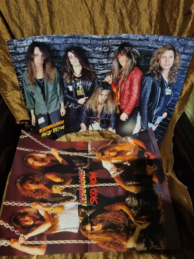 Discuri vinil rock și postere Skid Row ( două discuri și 13 postere)