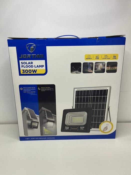 Proiector SOLAR LED JORTAN® 300w Autonomie 12H IP66 NOU 2025
