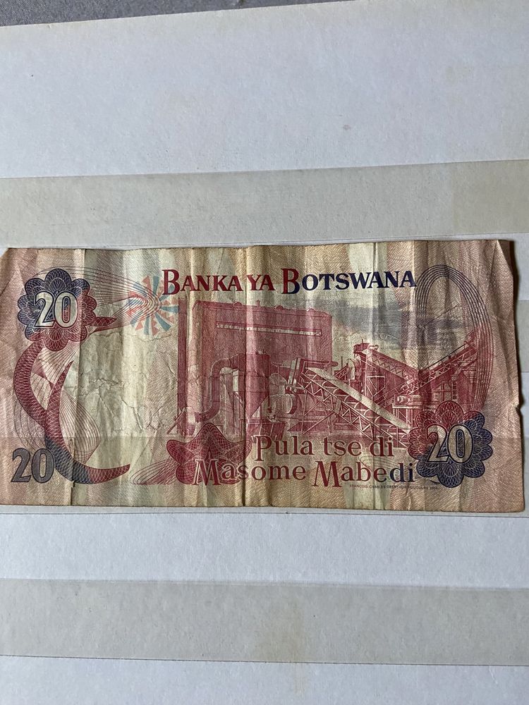 Bancnota Botswana 20 P……la 20 cm  Records!