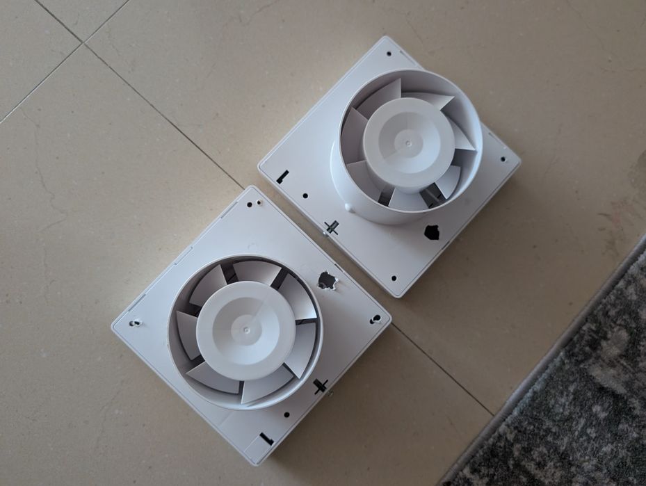 Set 2 Ventilatoare Axial Elplast Cu Grila Automata 100 Mm