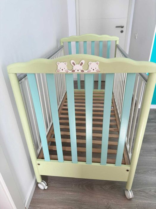 Patut lemn Pali  cu sertar + bara de protectie