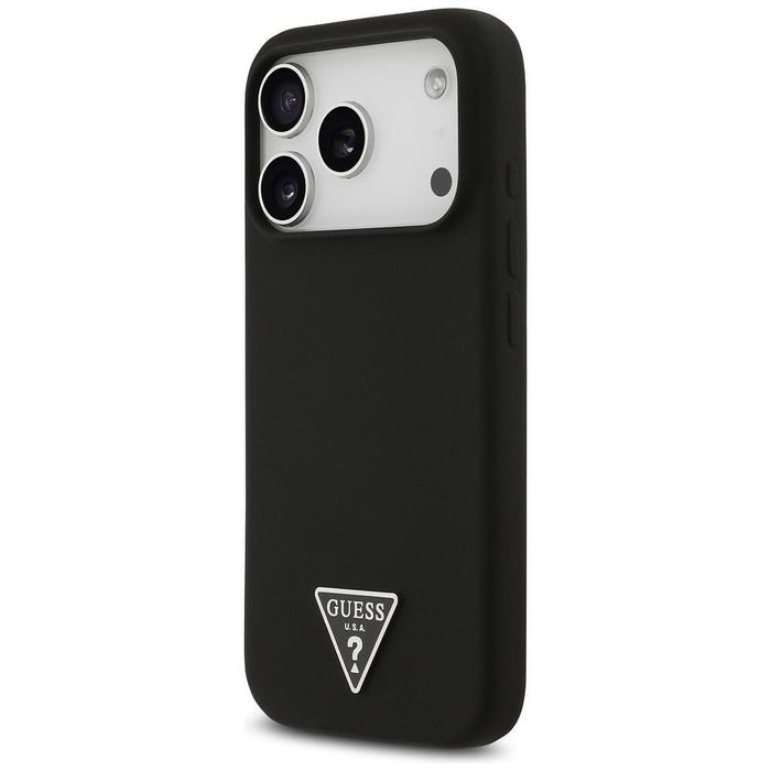 Калъф guess silicone triangle logo magsafe за iphone 17 pro в черен цв