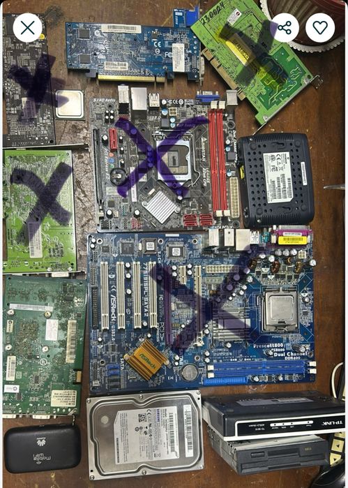 Нерабочие комплектующие от компьютера