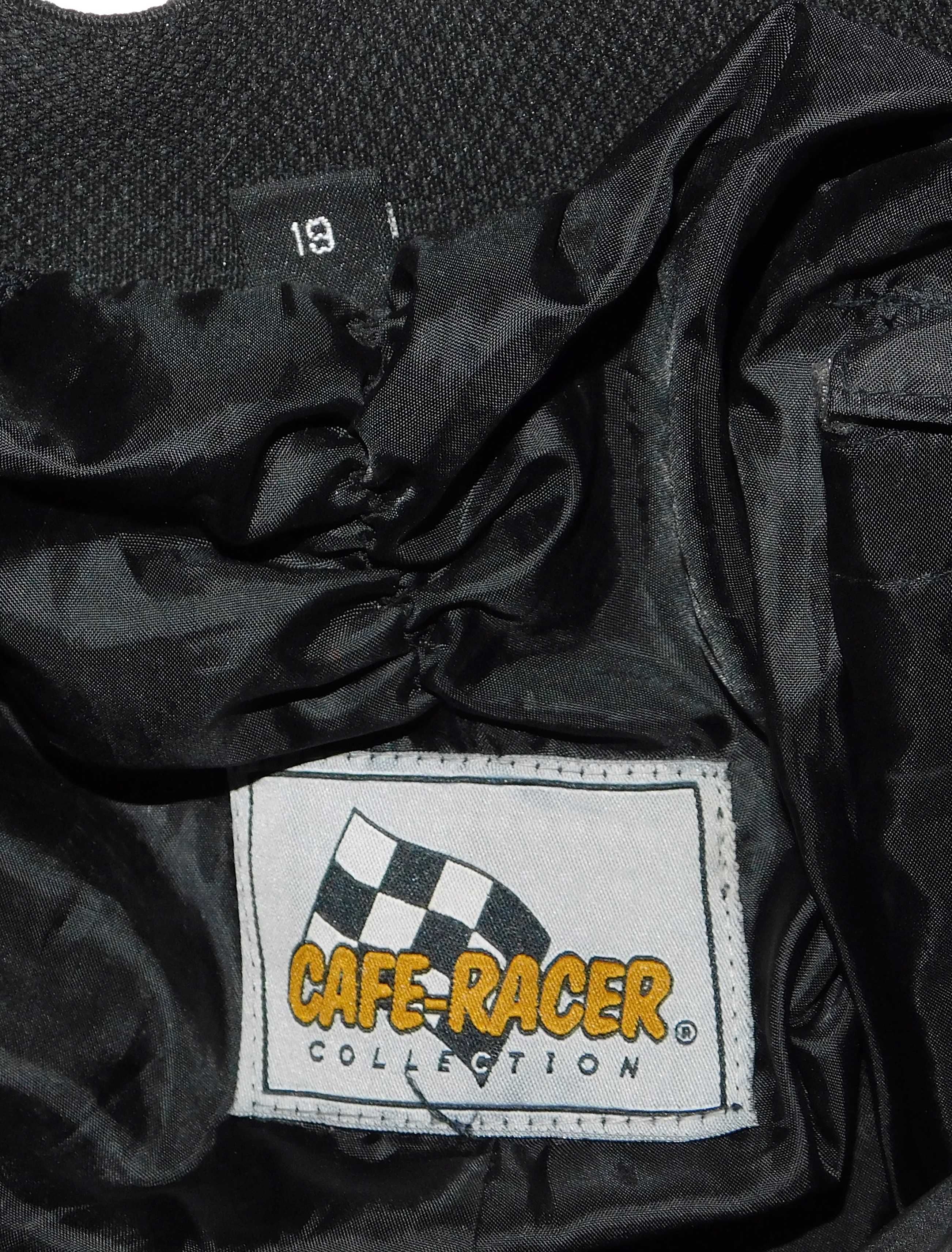 Pantaloni moto piele Cafe Racer barbati 19(cca. XS-S)