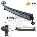 LED барове за офроуд 240W лед бар извит за джип тир кола камион 4х4