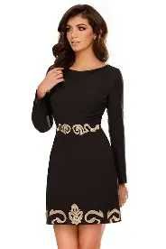 rochie black  cu argintiu
