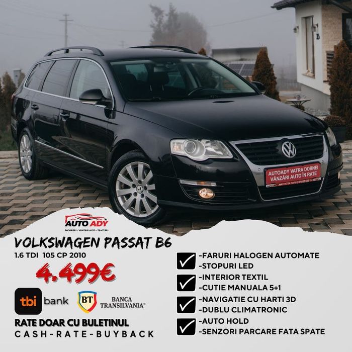 Volkswagen Passat B6 1.6 TDI 2010 POSIBILITATE RATE