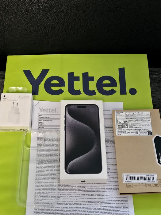 256GB iPhone 15 Pro Max Yettel Гаранция 2026г. Black Titanium / Черен