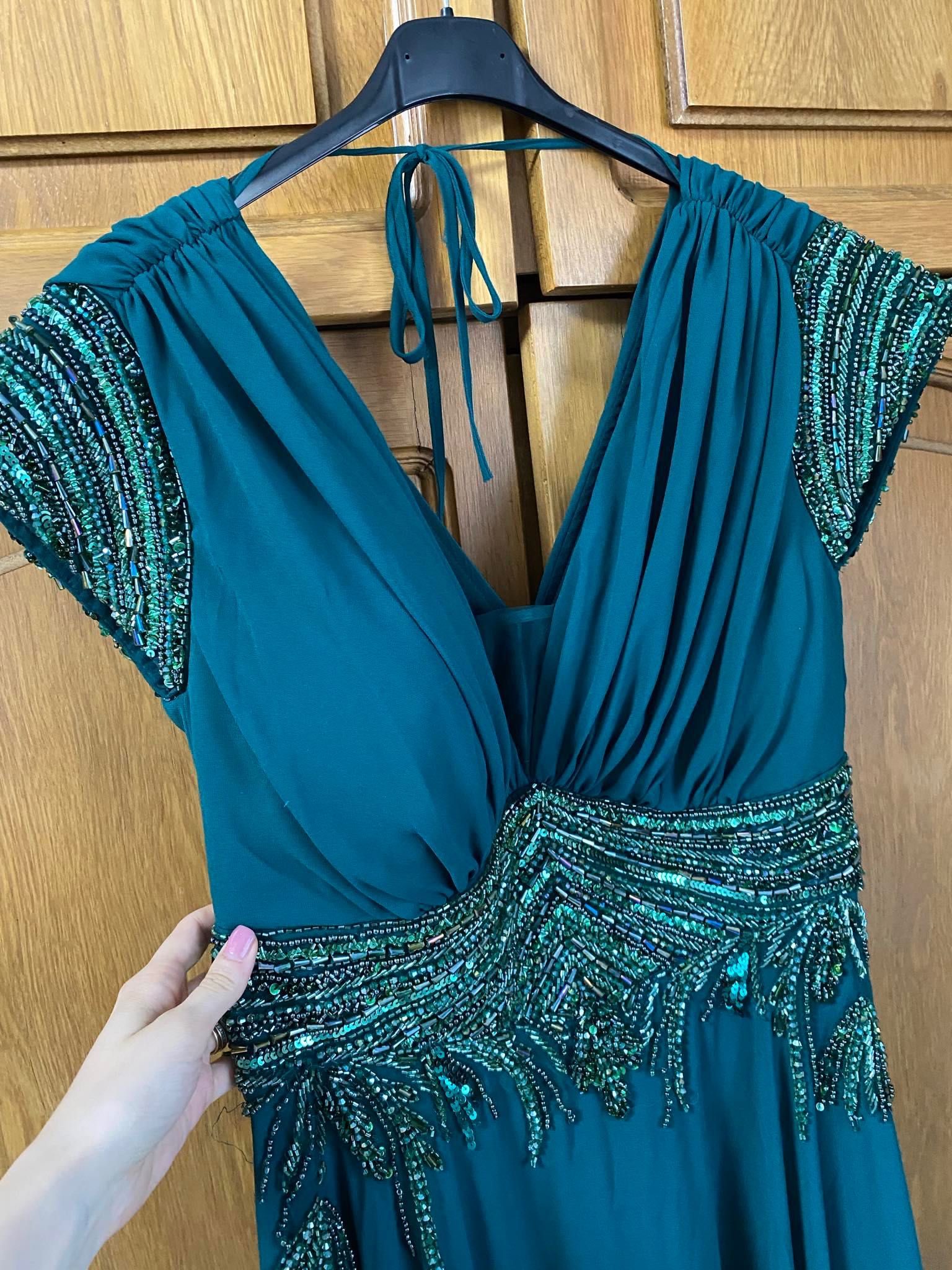Vand rochie de soacra verde smarald
