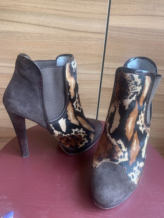 Елегантни боти на ток, естествена кожа, Massimo Zardi