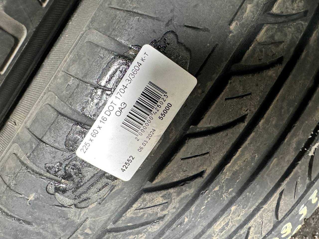 Шины BRIDGESTONE Japan комплект 225 х 60 х 16 DOT 1704-3/3604 к