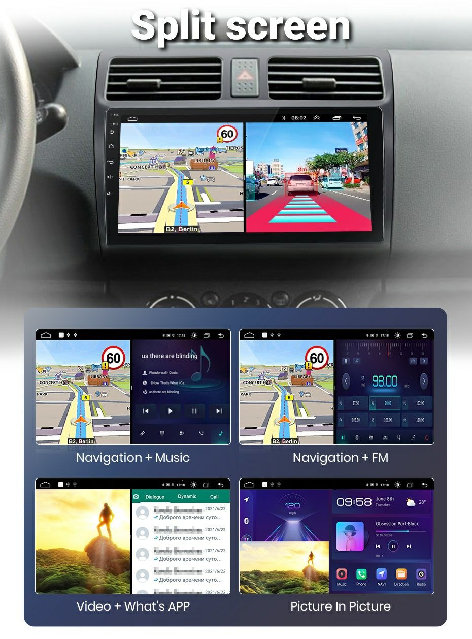 Navigatie Android dedicata Suzuki Swift 2003-2010