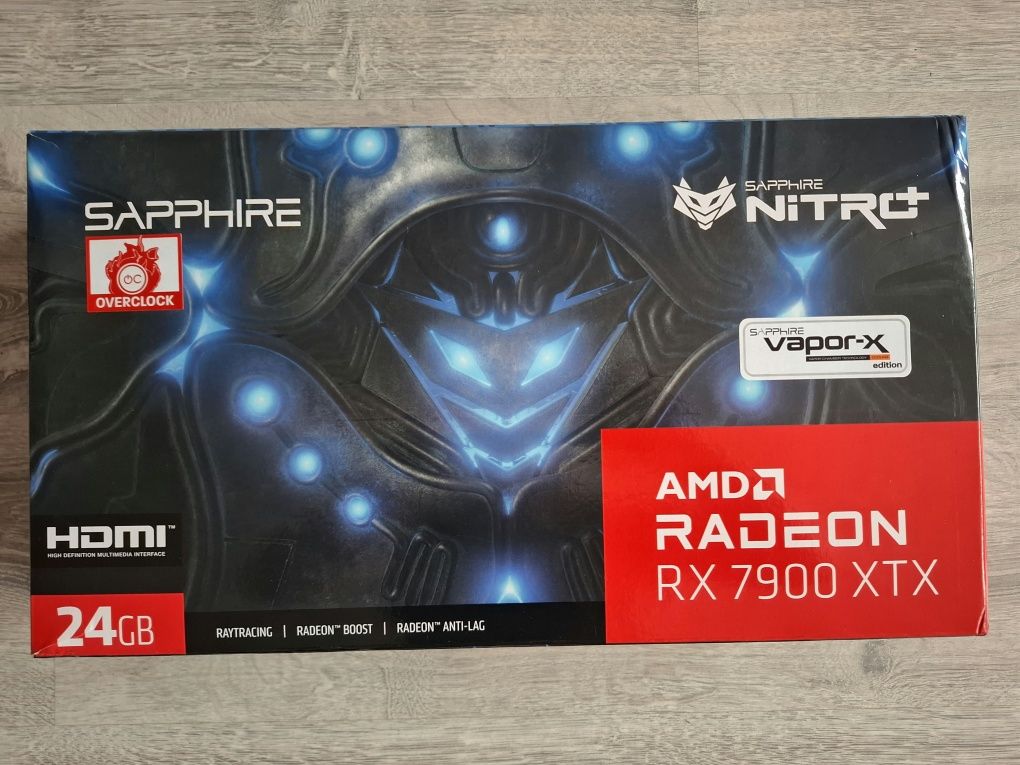Чисто нова: SAPPHIRE AMD Radeon RX 7900 XTX Vapor-X 24GB GDDR6 Nitro+