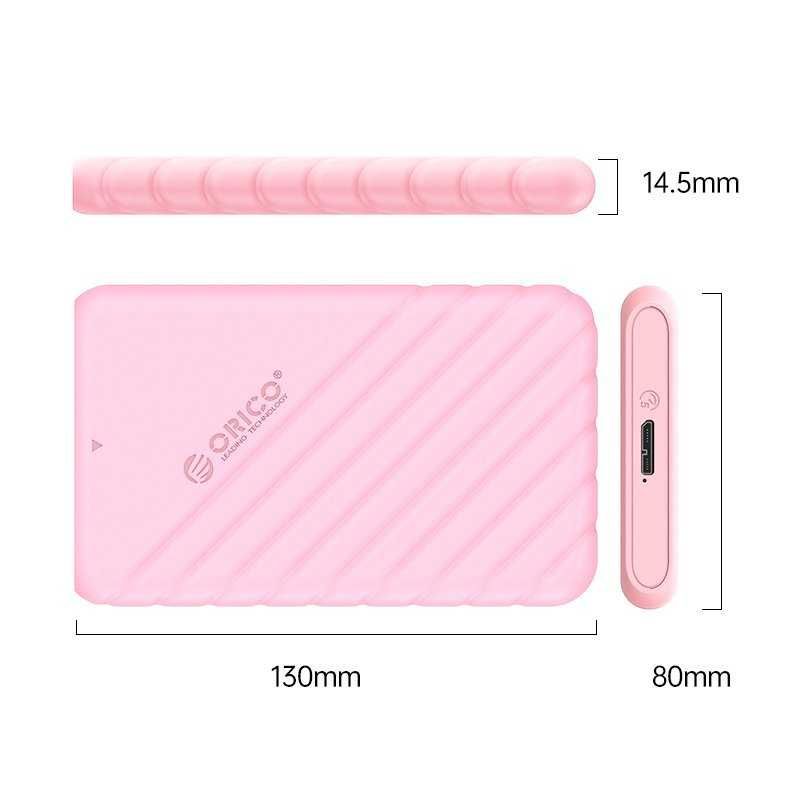 Orico кутия за диск Storage - Case - 2.5" USB3.0 PINK - 25PW1-U3-PK