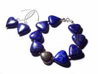 Set romantic pietre semipretioase inima – lapis lazuli pirita argint