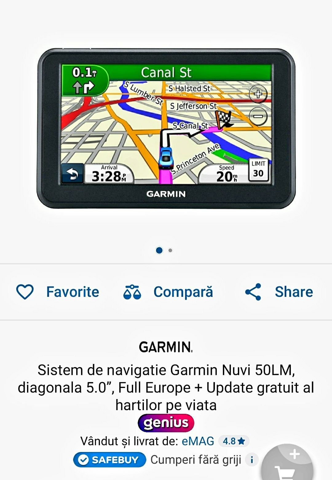 Vând/Schimb navigatii Garmin nuvi 50 LM si nuvi 250w si RAC 315