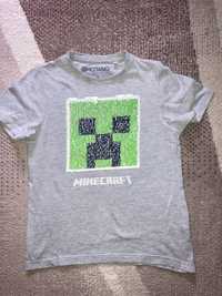 Tricou Minecraft, paiete reversibile, marime 122-128