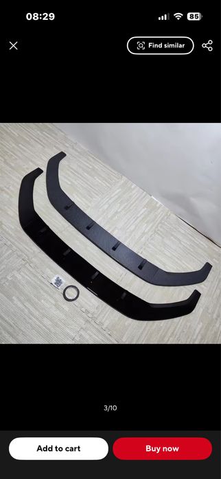 Lip frontal golf 7.5 gti negru lucios