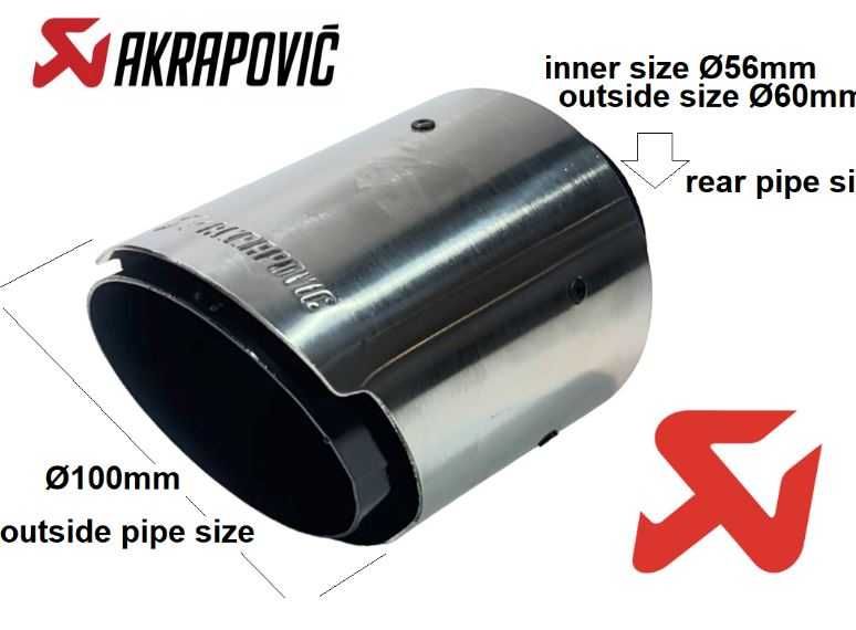 Ornament toba  Akrapovic N135 Ø 60 mm/Livrare gratuita