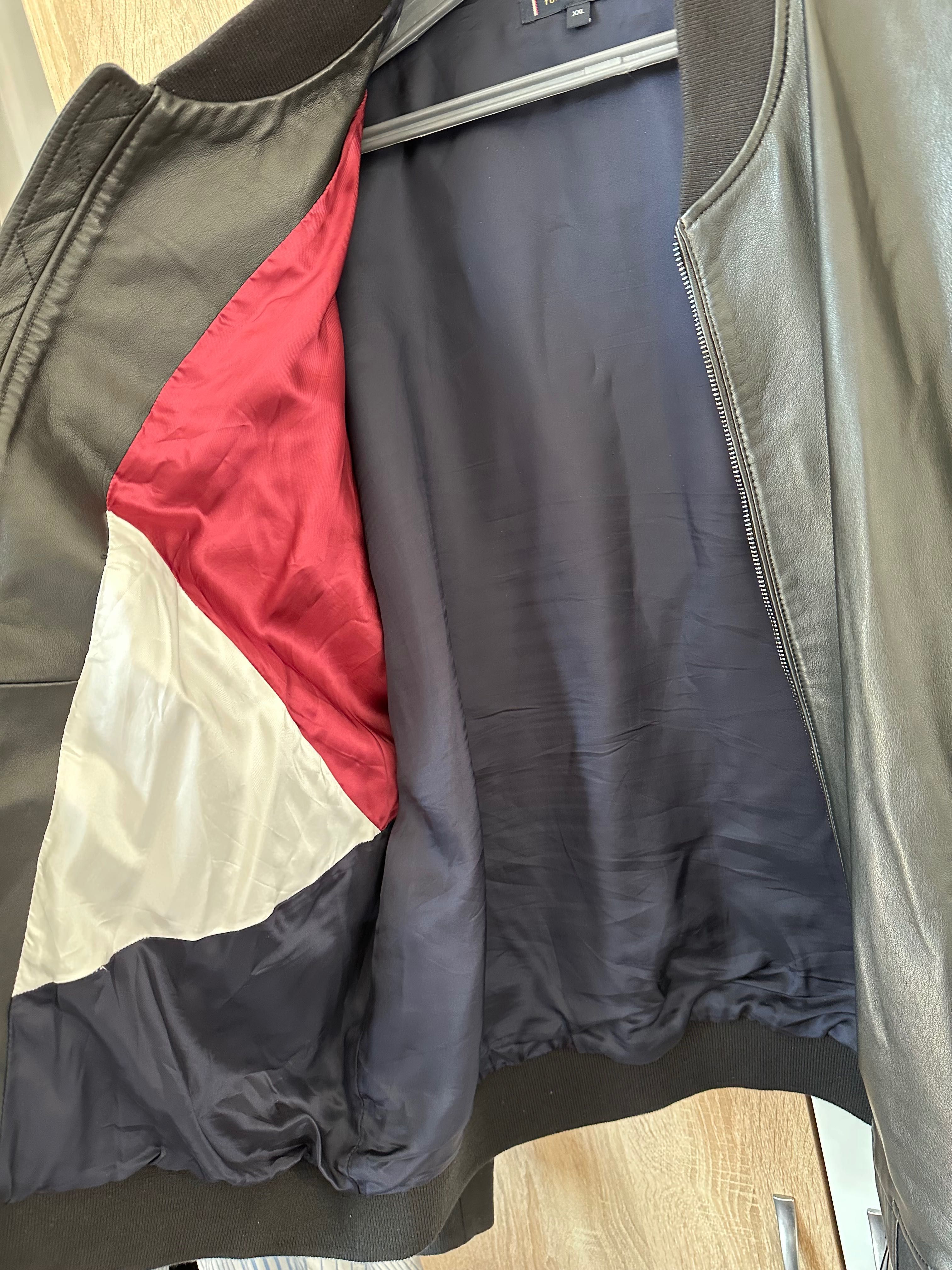 Оригинално кожено яке Tommy Hilfiger XL