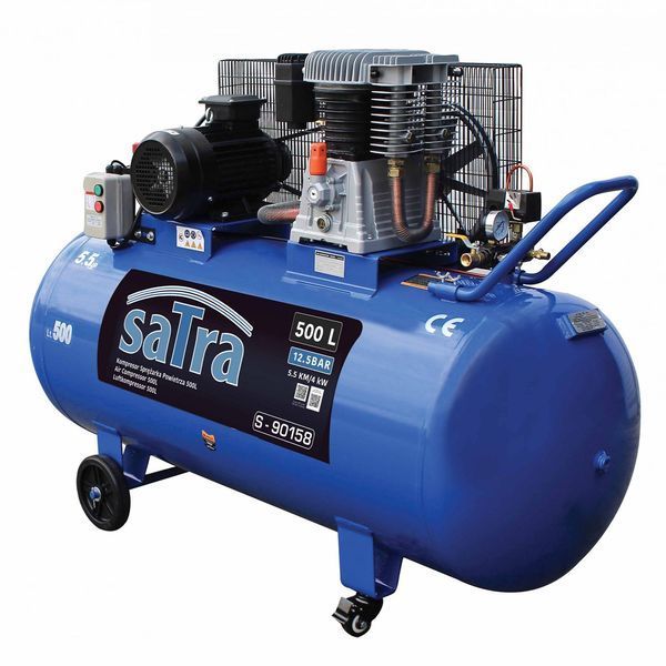 Въздушен компресор 500l 4kw 5.5cp 380v satra