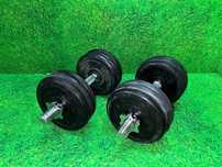 Set gantere cu discuri din fier cauciucate 35kg 30/31mm
