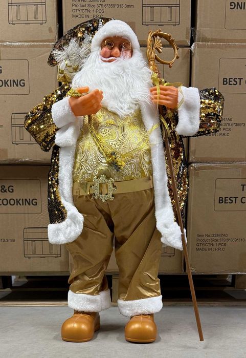 Дядо Коледа фигура - ръчна изработка за празничен декор