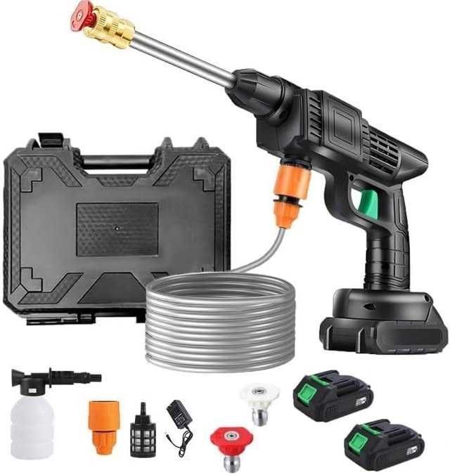 Aparat de spălat cu presiune fără fir, max. 35 bar, cu 2 baterii