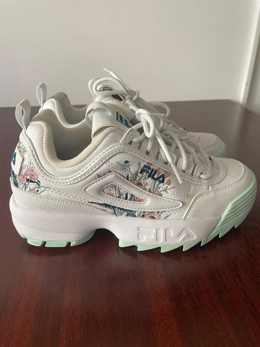 Adidași FIla Disruptor Flower WMN White/Blue Glass, mărimea 38