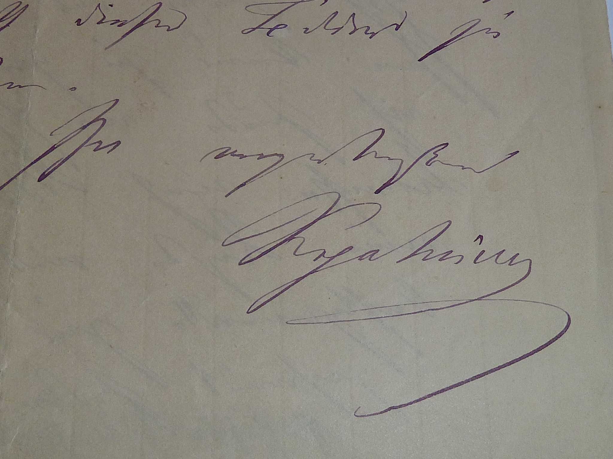 Scrisoare Document scrisa si semnata de Mihail Kogalniceanu, Iasi 1874