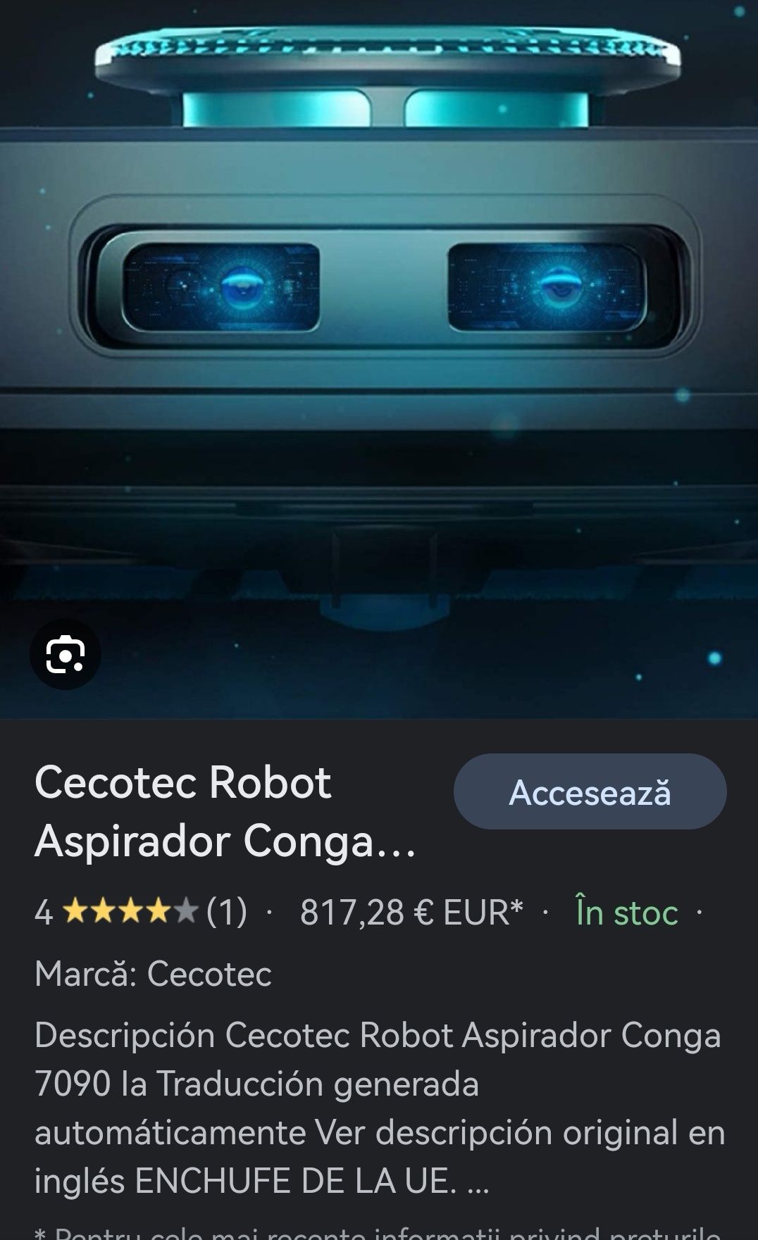 Aspirator Robot Conga Cecotec 7090 AI