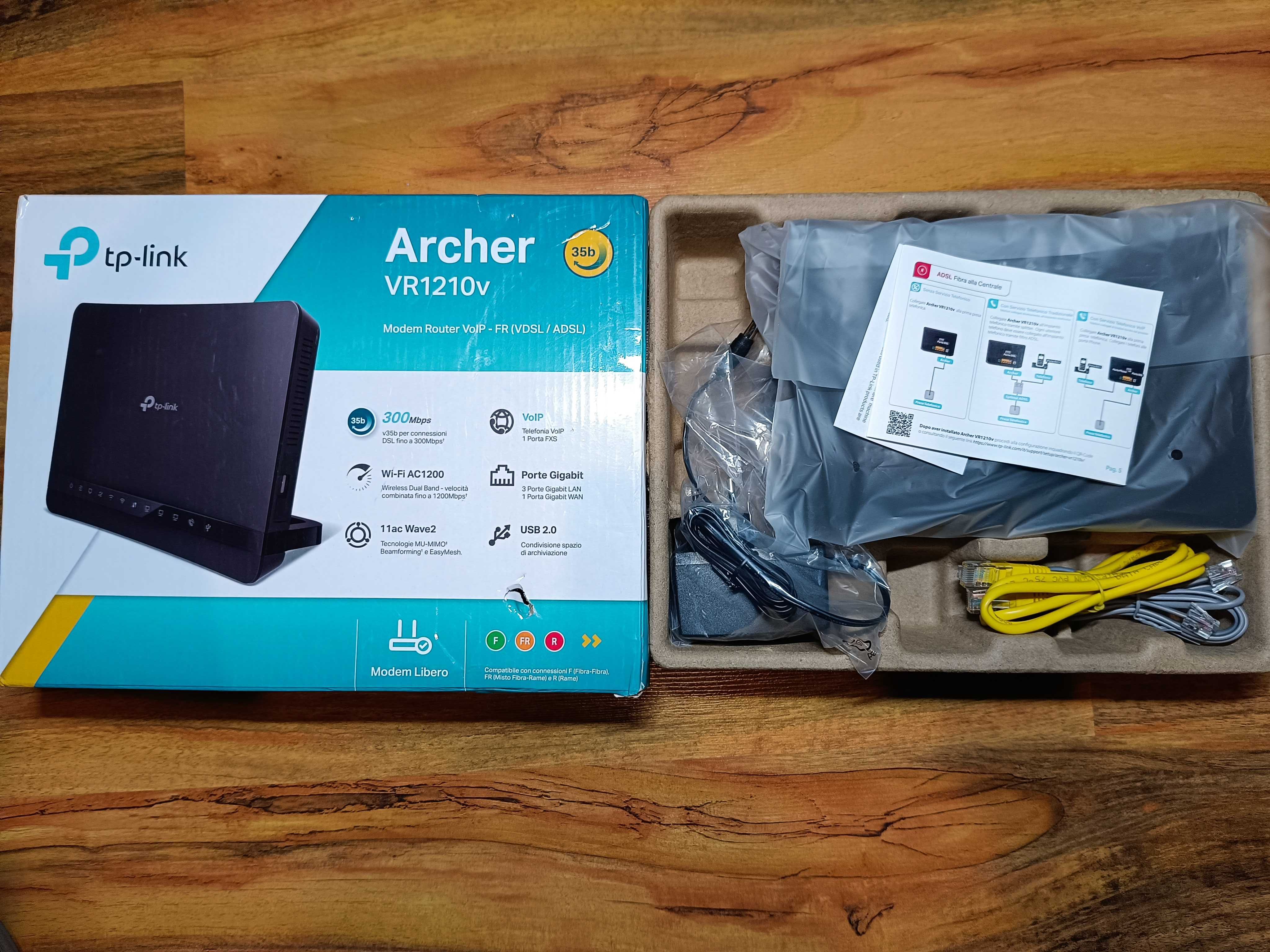 Archer VR1210v безжичен двулентов гигабитов VoIP VDSL/ADSL рутер