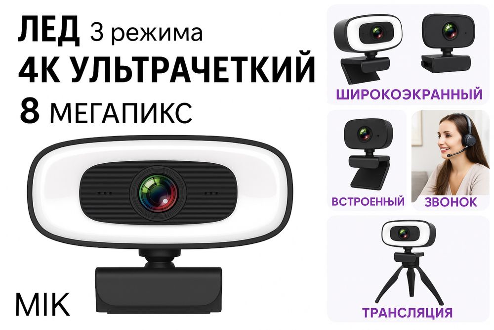 Веб камера 4К ультра