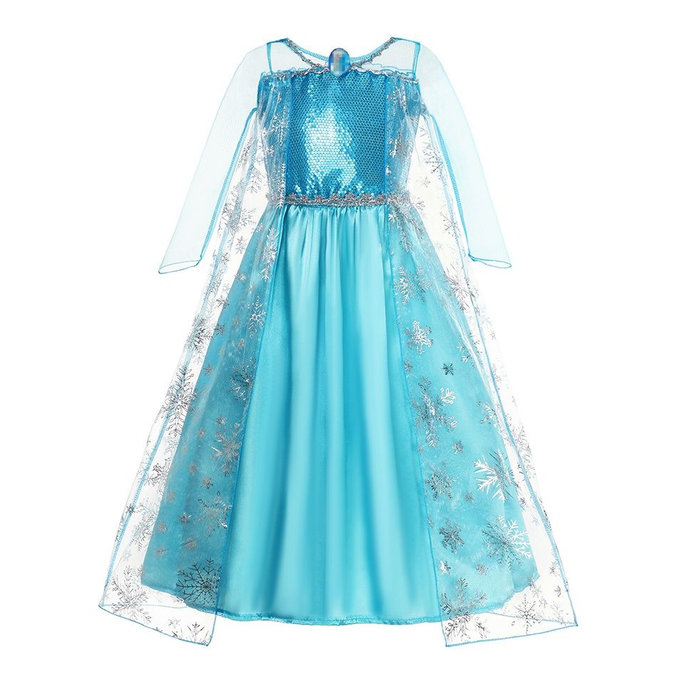 Rochie fetite printese Disney Frozen Elsa, marimi 100, 110, 120, 130,