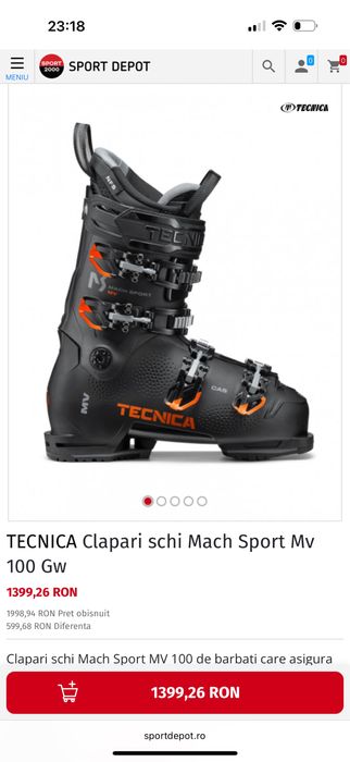 Clapari Tecnica Mach Sport MV 100, noi