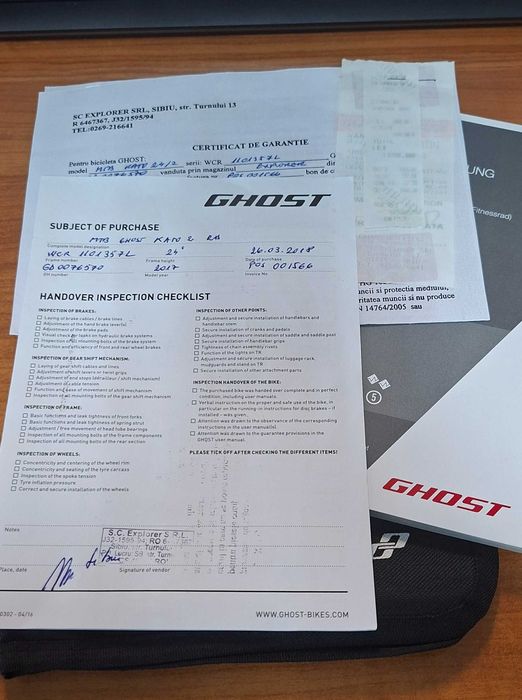 Vând bicicletă copii GHOST 24"