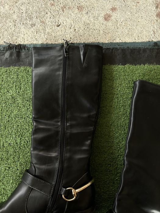 Черни дълги ботуши